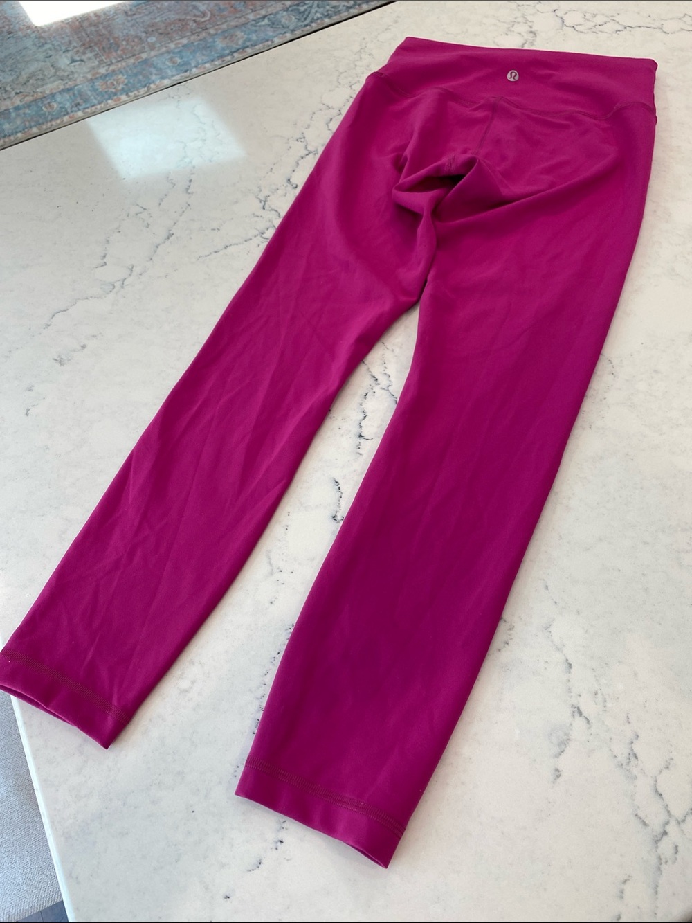 Lululemon Wunder Under Dark Pink Leggings - size 6, 25” inseam